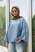 Pure Cloud Top in Indigo