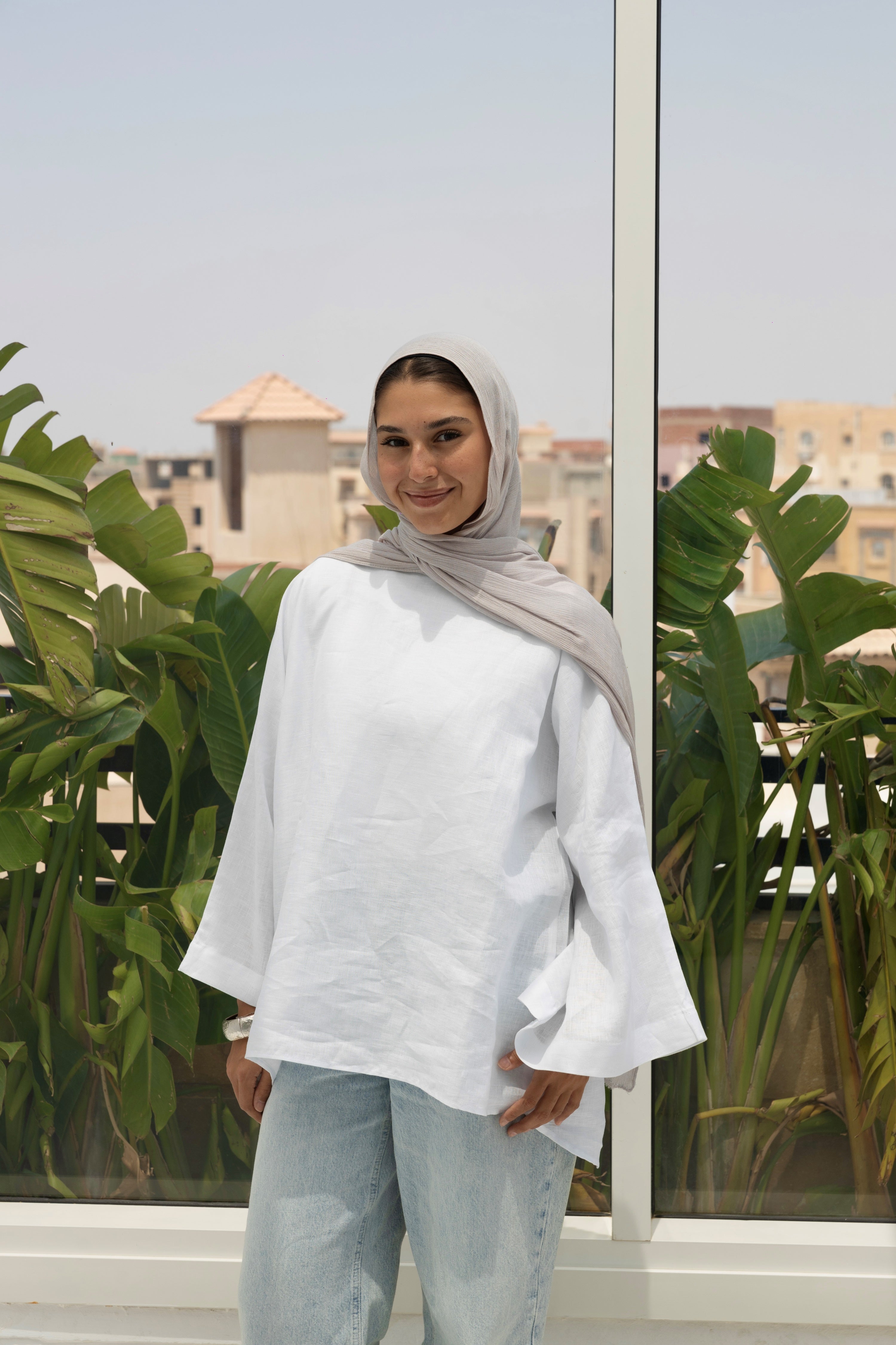 Pure Cloud Top in White
