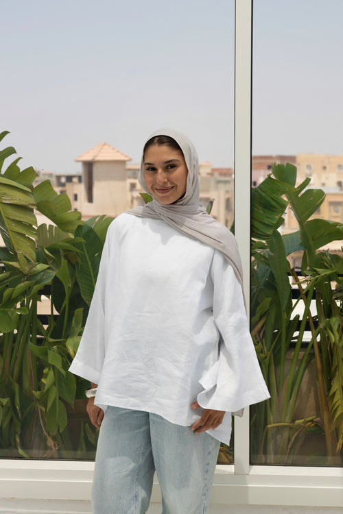 Pure Cloud Top in White