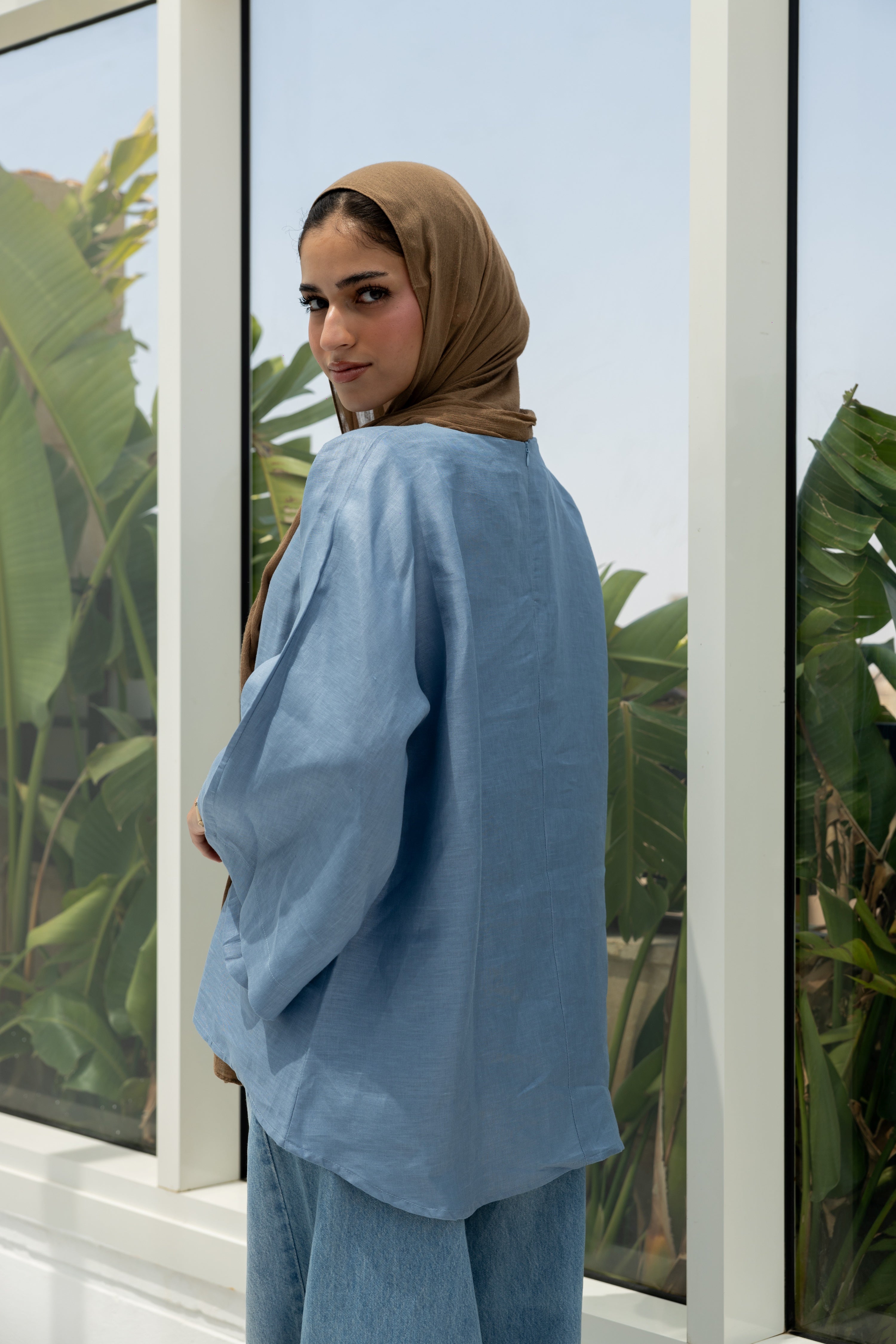 Pure Cloud Top in Indigo
