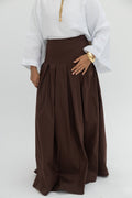 Cocoa Fold Skirt in Brown