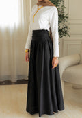 Noir Drape Skirt in Black
