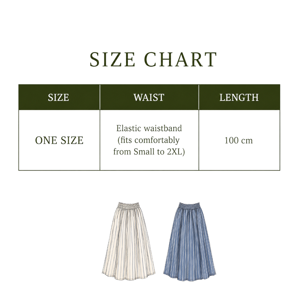 Breeze Flow Skirt in White & gray